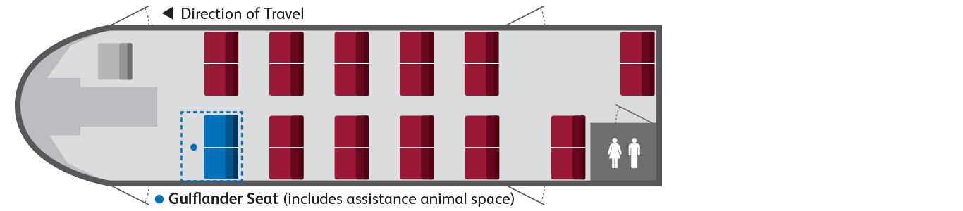 RM93 Railmotor carriage layout diagram showing locations of seats, doors, aisles and toilet. Full details in text below image